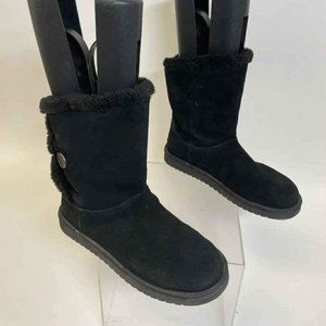 UGG Koolaburra Women's Black Winter Shearling Boots - Size 9